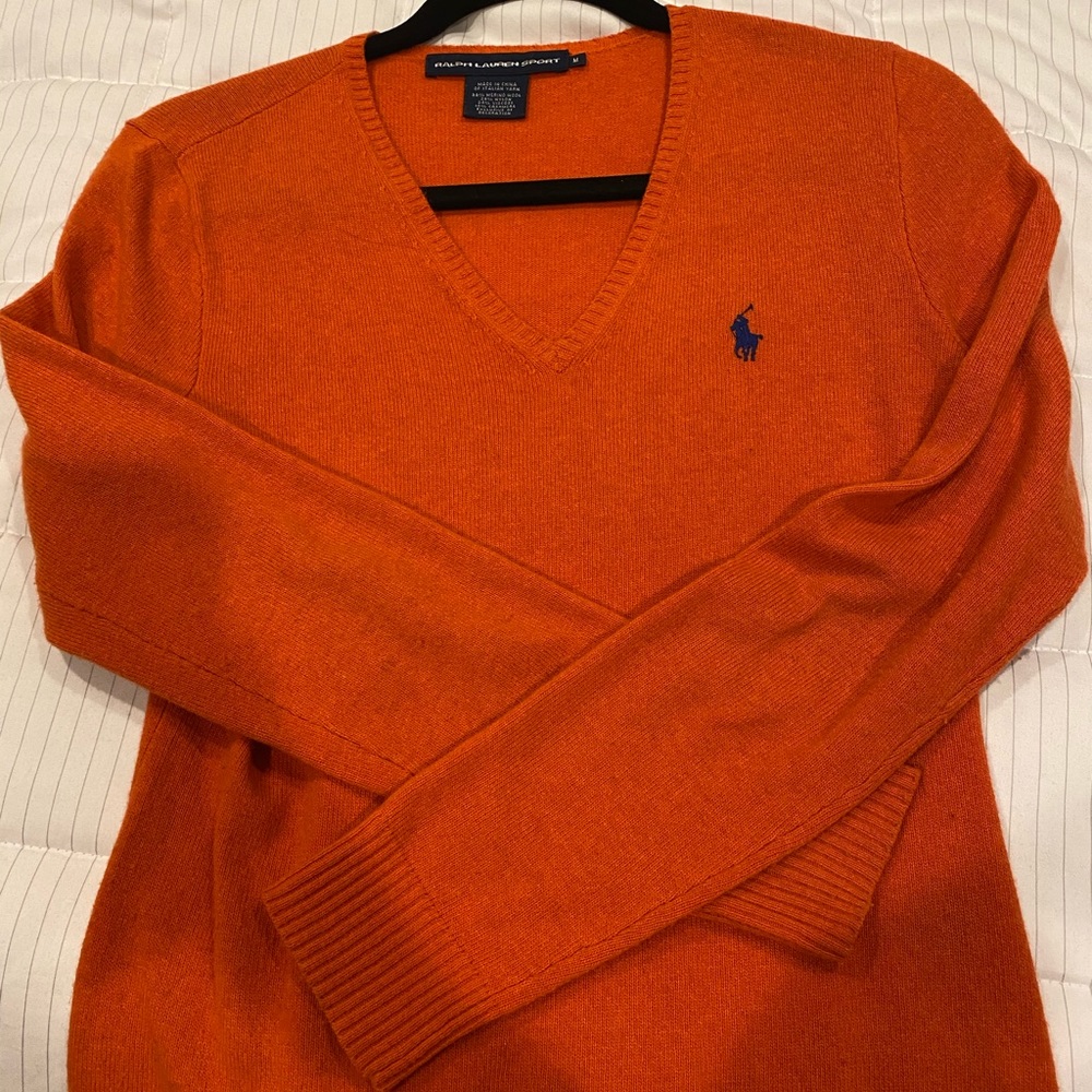 Ralph Lauren sweater! gorgeous orange! size M